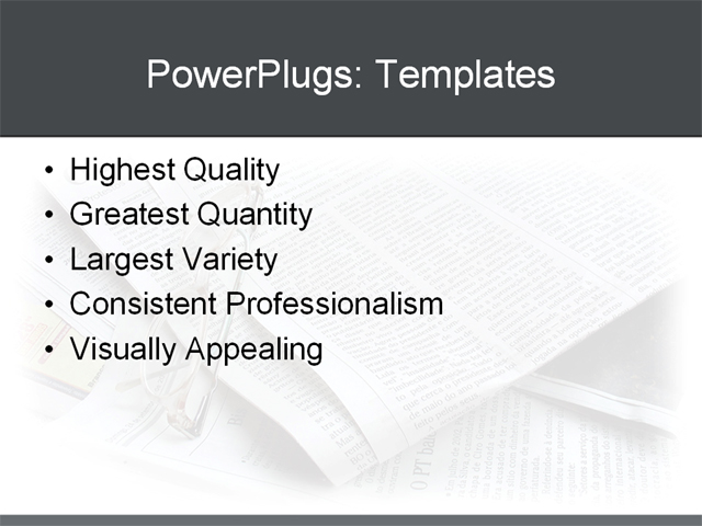 PowerPoint Template - newspaper, business, commercial - Print Slide