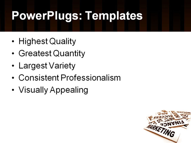 PowerPoint Template - business, headlines, bank - Print Slide