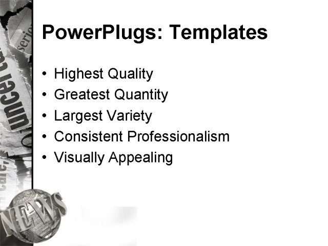 PowerPoint Template - global, communication, marketing - Print Slide