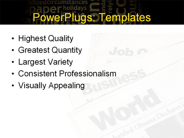 PowerPoint Template - newspaper, media, education - Print Slide