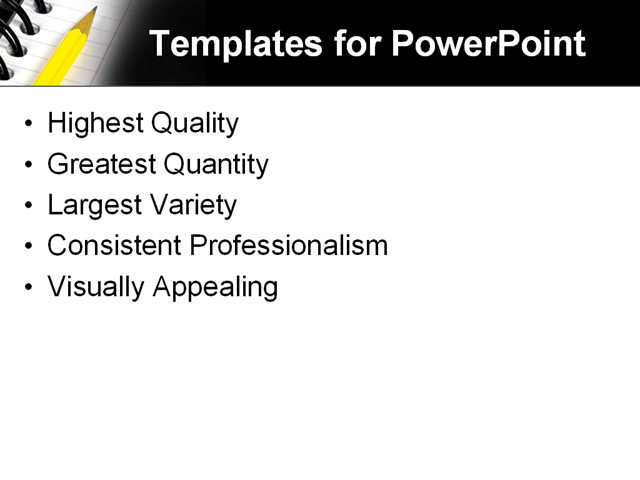 PowerPoint Template - education, notebook, school - Print Slide