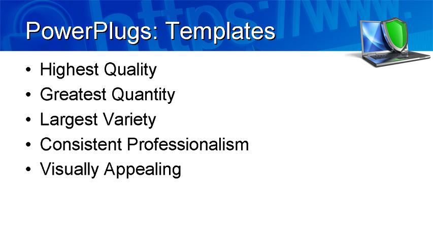 PowerPoint Template - computer, security, communication - Print Slide