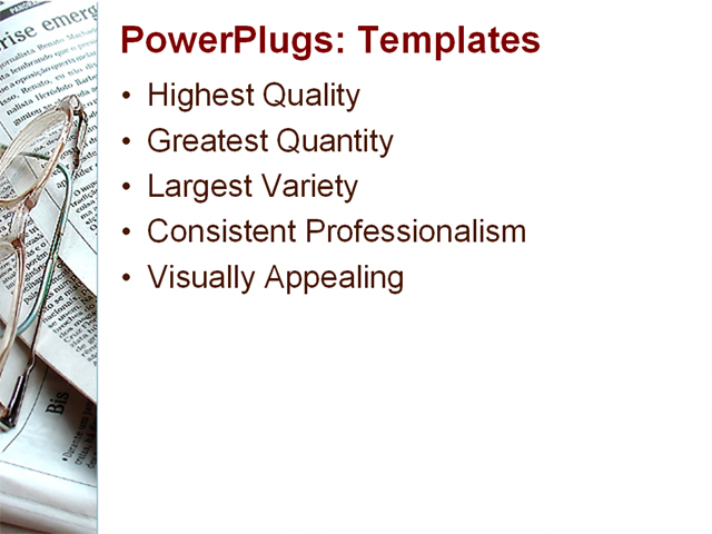 PowerPoint Template - newspaper, business, white - Print Slide