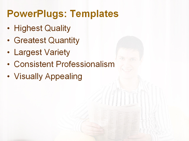 PowerPoint Template - newspaper, business, finance - Print Slide