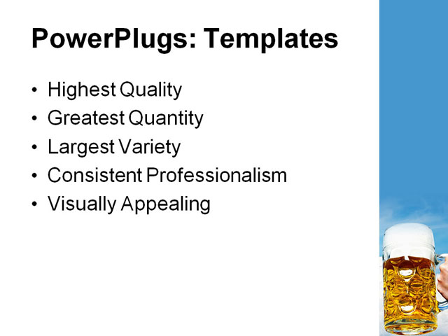 PowerPoint Template - oktoberfest beers, alcohol, bavaria - Print Slide