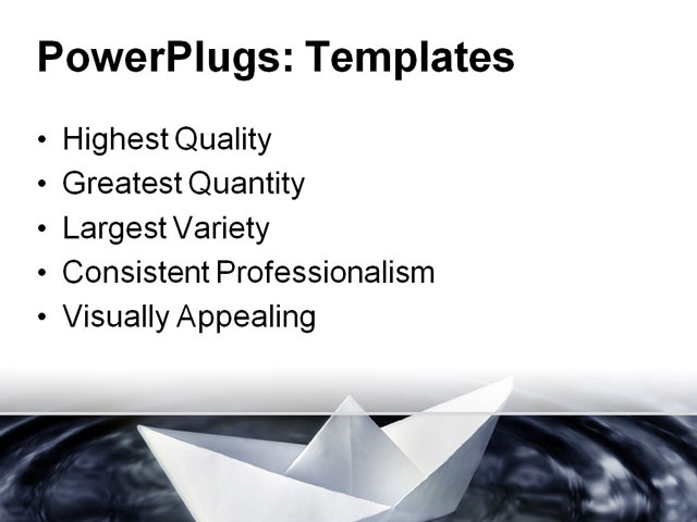 PowerPoint Template - paperboat, abstract, background - Print Slide