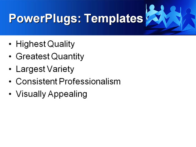 PowerPoint Template - blue, chain, concept - Print Slide