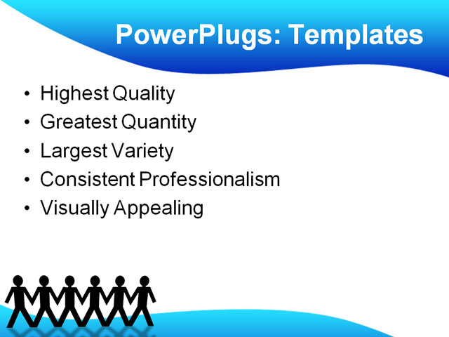 PowerPoint Template - paper chain, people, body - Print Slide