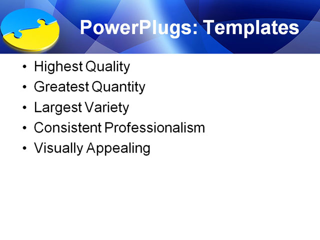 PowerPoint Template - different shapes of jigsaw puzzle, abstract, blank - Print Slide