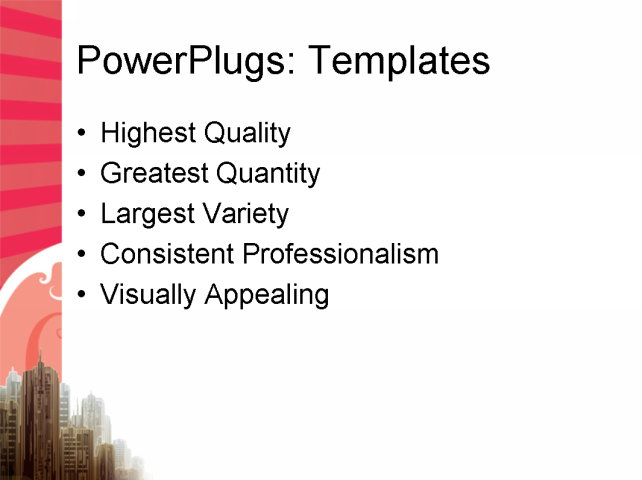 PowerPoint Template - cities, travel, abstract - Print Slide