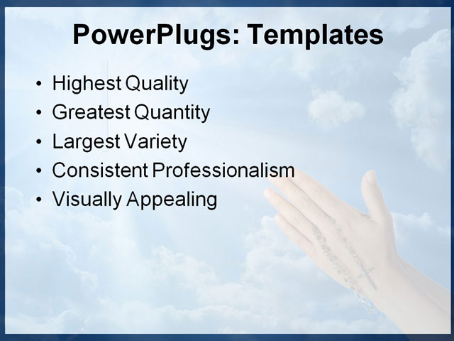 PowerPoint Template - catholic, christian, cross - Print Slide