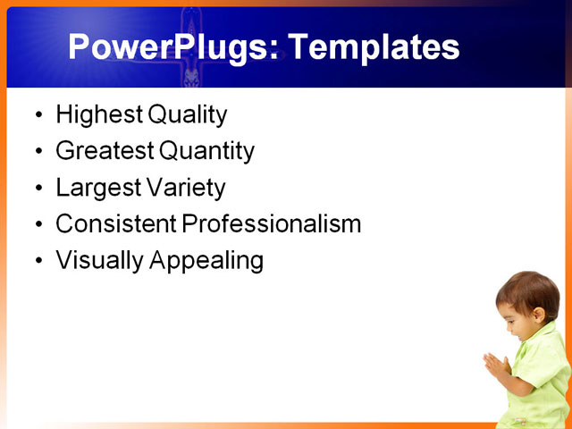 PowerPoint Template - catholic, children, christian - Print Slide