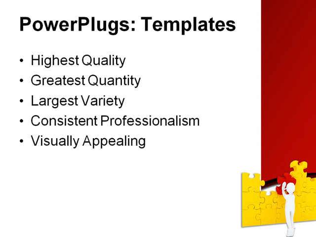 PowerPoint Template - puzzle, background, abstract - Print Slide