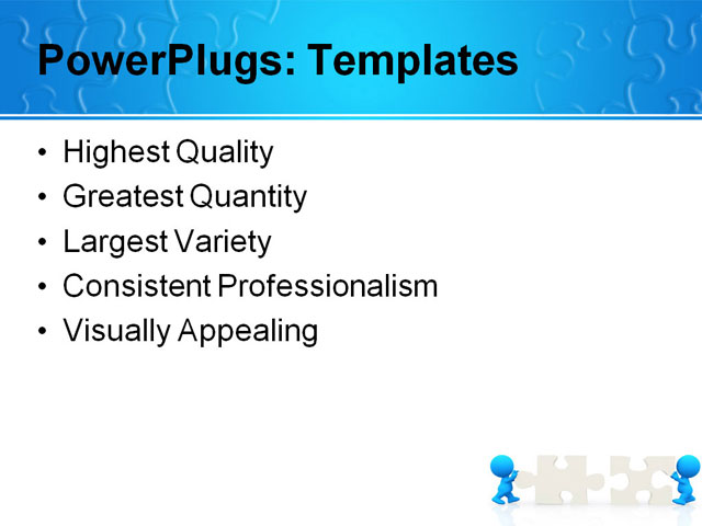PowerPoint Template - man, puzzle assembling, assemble - Print Slide