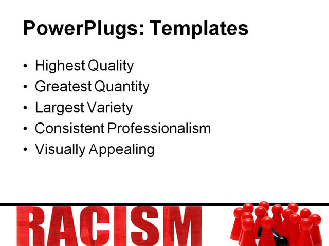 PowerPoint Template - racism, abstract, asian - Print Slide