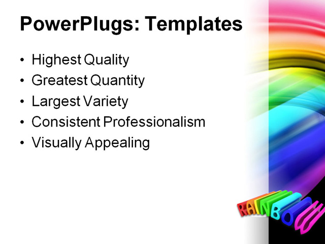 PowerPoint Template - rainbow, abstract, art - Print Slide