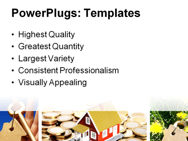 PowerPoint Template - invest in real estate, business collage, background - Print Slide