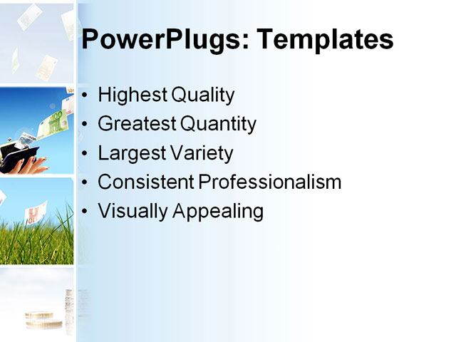 PowerPoint Template - invest in real estate, background, bank - Print Slide