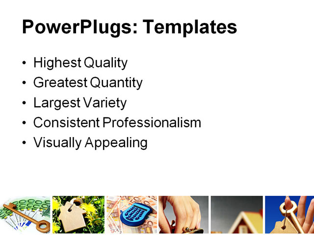 PowerPoint Template - invest in real estate, business collage, banking - Print Slide