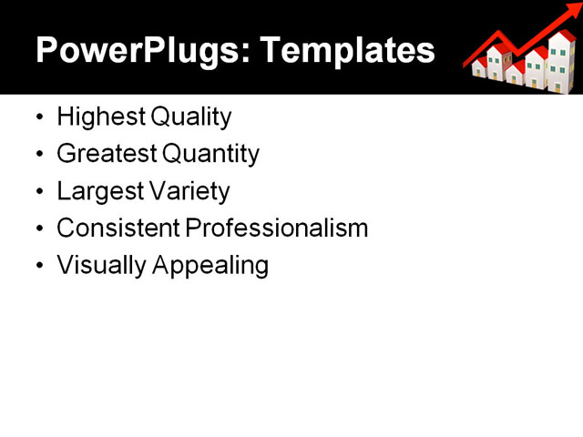 PowerPoint Template - group houses, sale, background - Print Slide