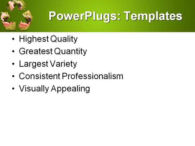 PowerPoint Template - recycle, soil, air - Print Slide