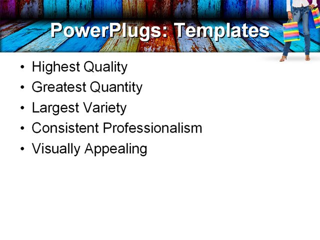 PowerPoint Template - fashion, lifestyle, sales - Print Slide