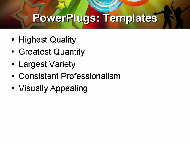 PowerPoint Template - music, leisure, entertainment - Print Slide