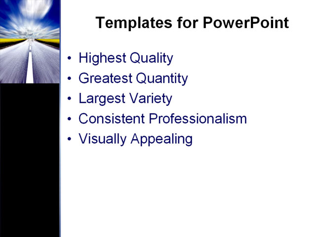 PowerPoint Template - future, road, metaphor - Print Slide