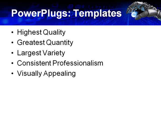 PowerPoint Template - android, artificial, artwork - Print Slide