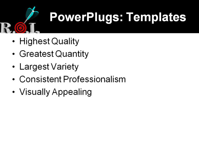 PowerPoint Template - return on investment, arrowtarget, acronym - Print Slide