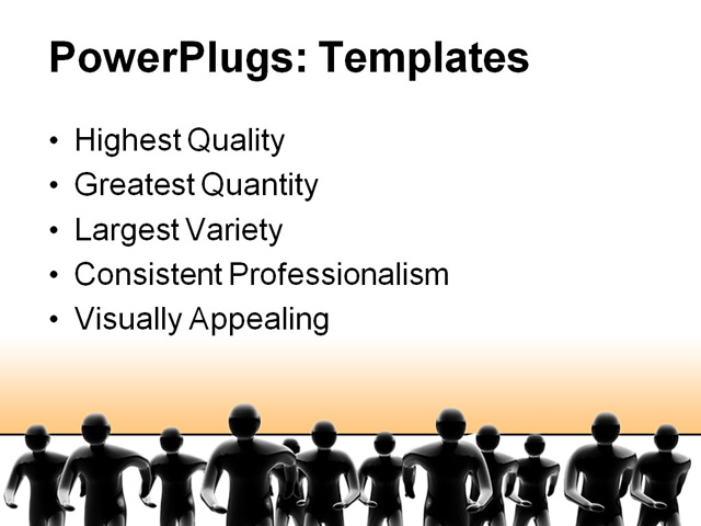 PowerPoint Template - people, run, action - Print Slide