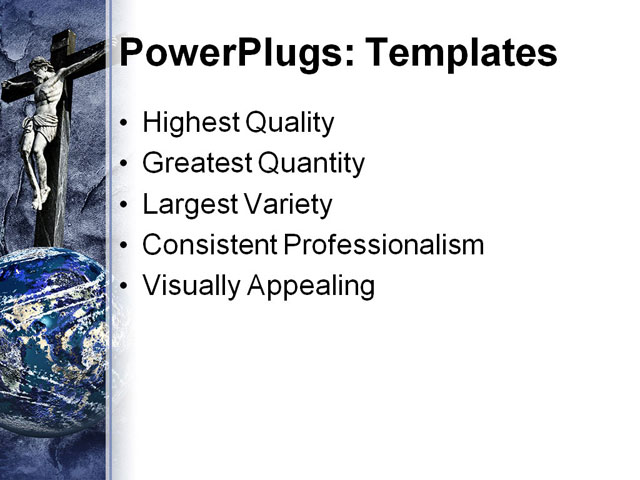 PowerPoint Template - sacrifice, bible, blue - Print Slide