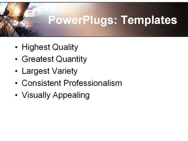 PowerPoint Template - sails, sail, boat - Print Slide