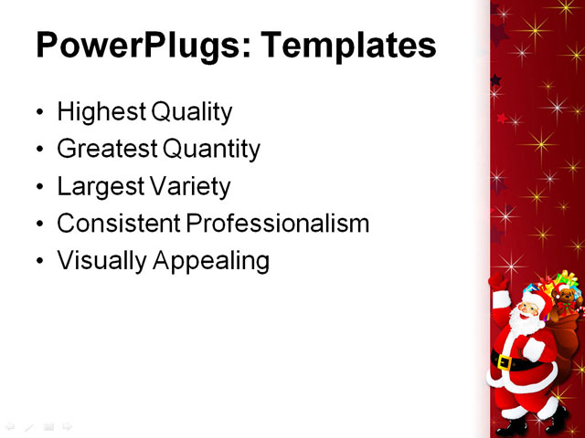 PowerPoint Template - santa claus, abstract, art - Print Slide