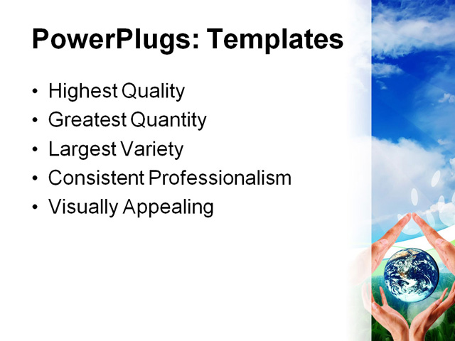 PowerPoint Template - woman, man, hands - Print Slide