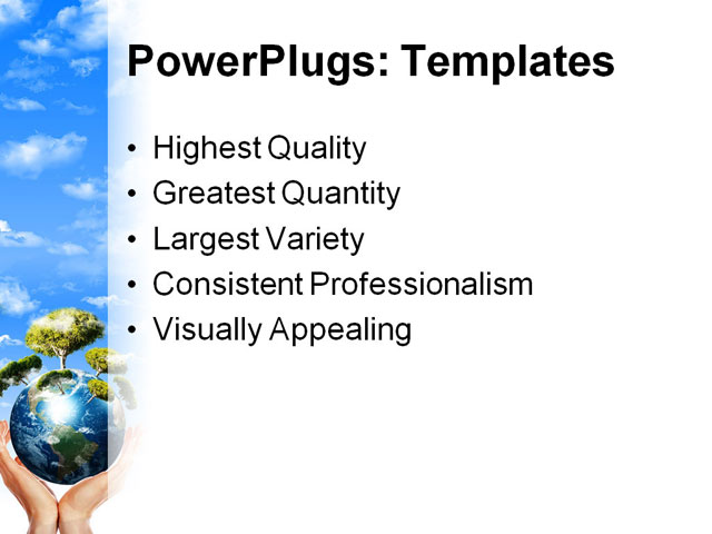 PowerPoint Template - our own earth, background, ball - Print Slide