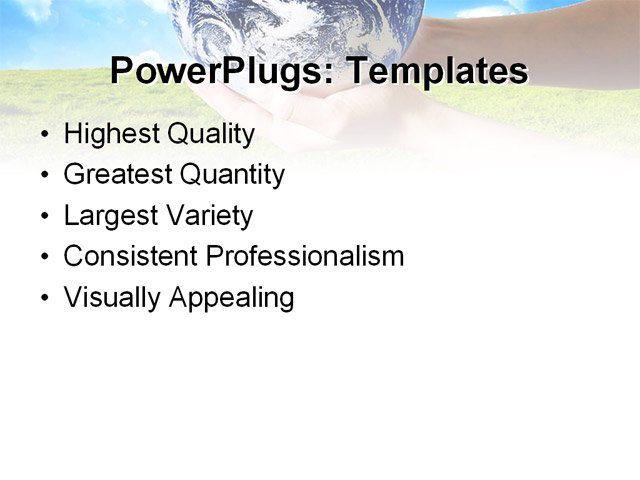 PowerPoint Template - environment, global, save earth - Print Slide