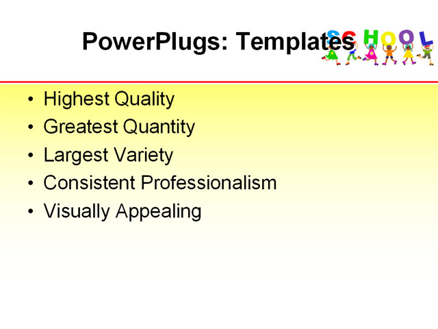 PowerPoint Template - ?children, education, leisure - Print Slide