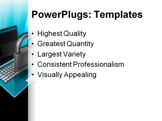 PowerPoint Template - computer security, antivirus, bright - Print Slide