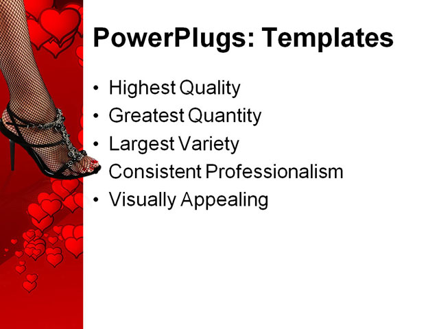 PowerPoint Template - sexy feet, elegance, erotic - Print Slide