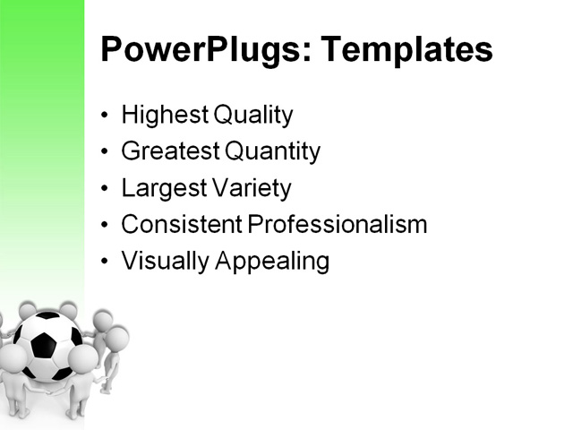 PowerPoint Template - soccer uniting, people, abstract - Print Slide