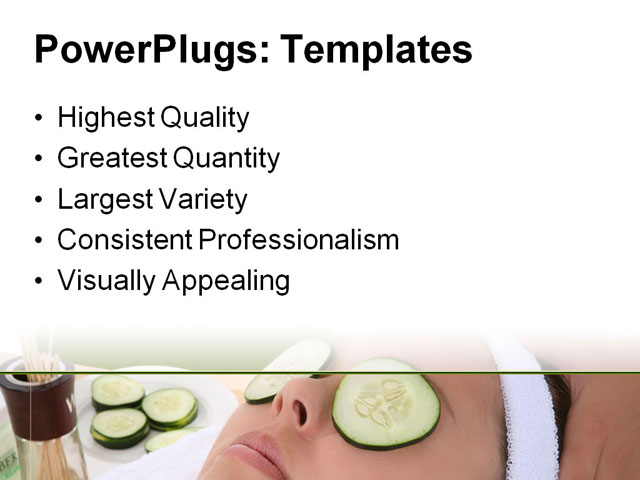 PowerPoint Template - beautiful, woman, spa - Print Slide