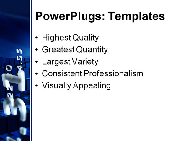 PowerPoint Template - stock market chart, abstract, blue - Print Slide