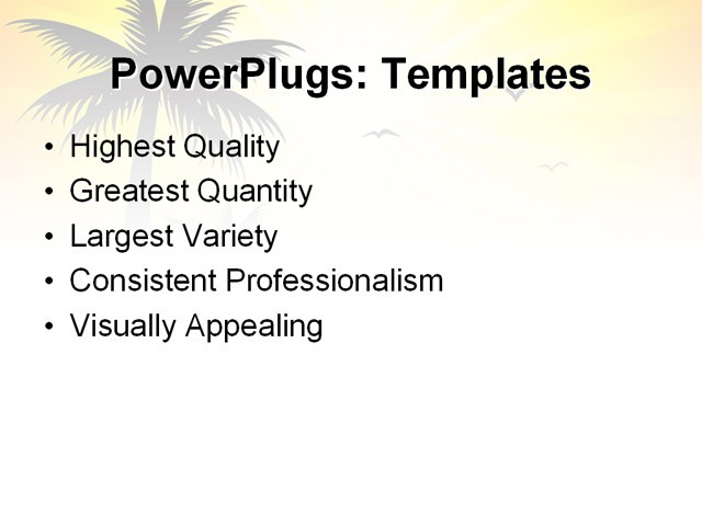 PowerPoint Template - holidays, leisure, environment - Print Slide