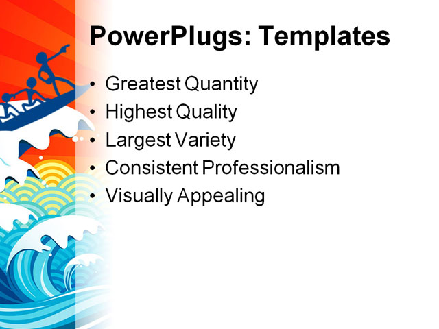 PowerPoint Template - surf sun, abstract, artistic - Print Slide