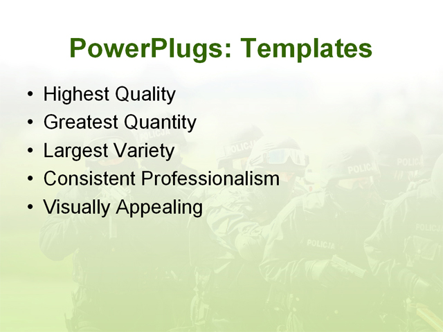 PowerPoint Template - swat, police, defense - Print Slide