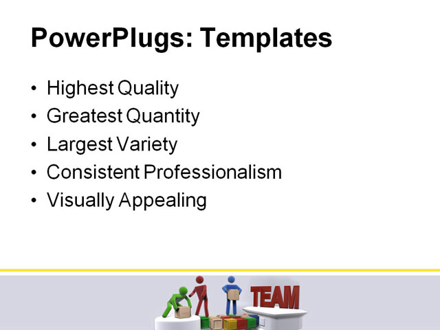 PowerPoint Template - team building, answers, blocks - Print Slide