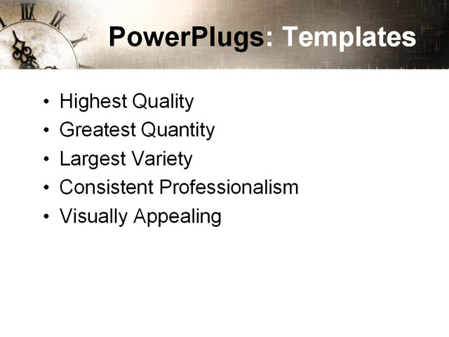 PowerPoint Template - antique, clock, time - Print Slide