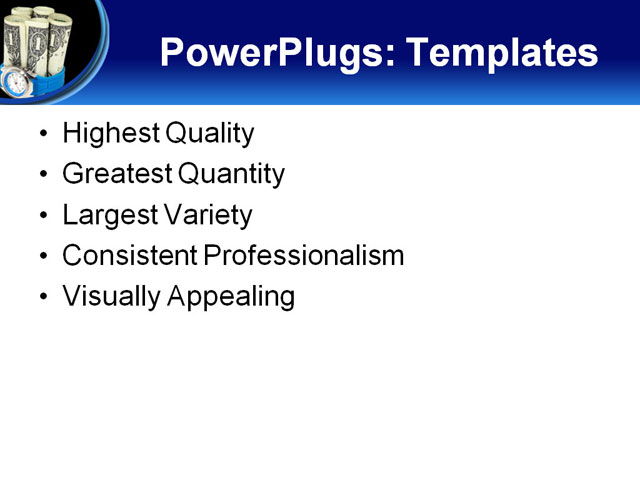 PowerPoint Template - time is money, time, money - Print Slide