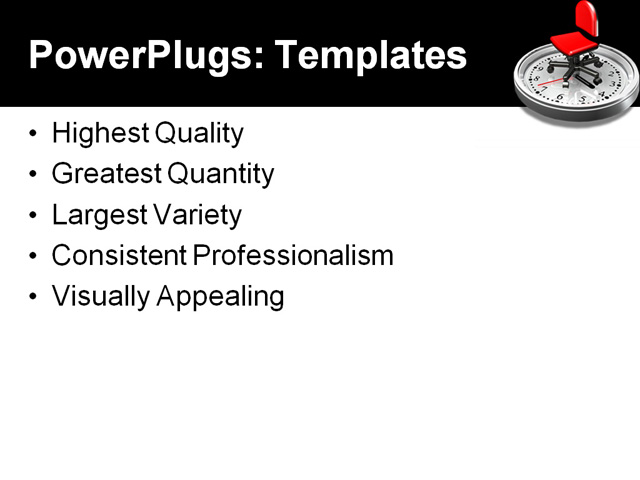 PowerPoint Template - time to rest, chair, clock - Print Slide